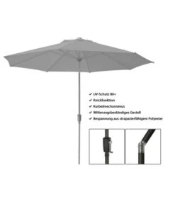 Dehner Schirm Milos, Rund, Ca. Ø294 Cm 16 Dehner Schirm Milos, Rund, Ca. Ø294 Cm -Gartenbedarf Geschäft 2408086 WE FS 003 DehnerSchirmMilos