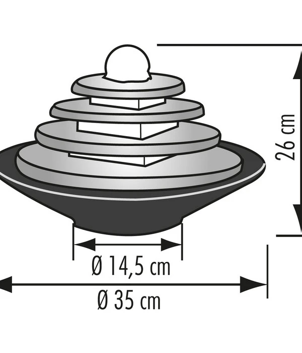 Seliger Zimmerbrunnen Tao, Schiefer, Ca. Ø35/H25 Cm 5 Seliger Zimmerbrunnen Tao, Schiefer, Ca. Ø35/H25 Cm – Bild 3