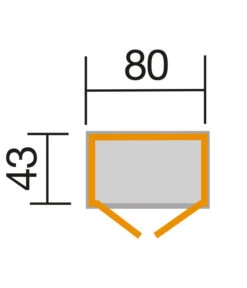 Weka Balkon-/Terrassenschrank 195, Ca. B80/H160/T43 Cm -Gartenbedarf Geschäft 2916005 WE DE 001 WekaTerrassenschrank