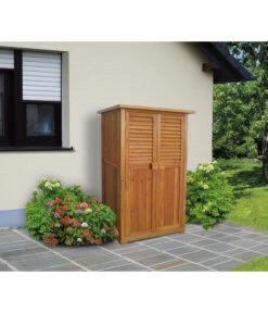 Weka Balkon-/Terrassenschrank 195, Ca. B80/H160/T43 Cm -Gartenbedarf Geschäft 2916005 WE MO 001 WekaTerrassenschrank