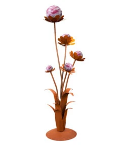 Ferrum Metall-Blumenzauber Mit Glaskugeln, Ca. H165 Cm