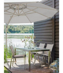 Dehner Ampelschirm Zypern, Rund, Ca. Ø 300 Cm -Gartenbedarf Geschäft 4212171 WE MO 001 AmpelschirmZypernHellbraunNeu