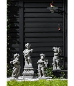 Fantasieco Steinputte Musikant Mit Geige, Ca. B23/H59/T22 Cm -Gartenbedarf Geschäft 4451860 WE MO 001 Putten GC 13 2020