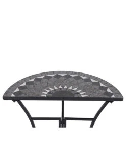Siena Garden Mosaiktisch Como Halbrund, Ca. B35/H71/T70 Cm -Gartenbedarf Geschäft 4498796 WE DE 001 TischComoH71cm