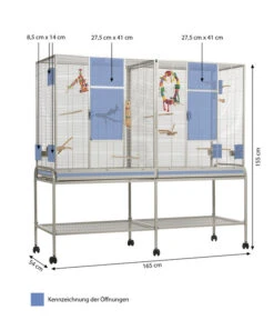 Montana Vogelvoliere Madeira Double, Plantinum 12 Montana Vogelvoliere Madeira Double, Plantinum -Gartenbedarf Geschäft 5187562 WE BG 001 PPVoliereNewMadeiraDoublePlatinum