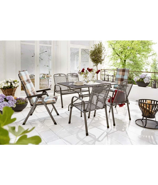 Royal Garden Streckmetall-Gartentisch, Ca. B145/H74/T90 Cm 4 Royal Garden Streckmetall-Gartentisch, Ca. B145/H74/T90 Cm – Bild 2