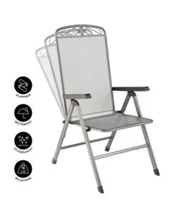 MWH Klapp-Gartensessel Savoy -Gartenbedarf Geschäft 5312095 WE IG 001 KLAPPSESSELSAVOYEGRAU
