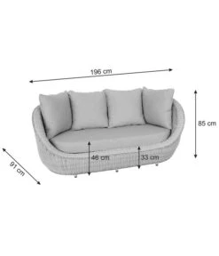 Dehner Lounge Bari, 2-teilig -Gartenbedarf Geschäft 6657381 WE BG 001 DehnerLoungeBari