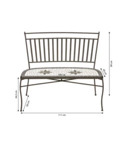 Dehner Mosaikbank Diana, 2-Sitzer -Gartenbedarf Geschäft 6701791 WE IG 001 MosaikbankDiana