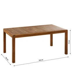 Dehner Gartentisch Lima, Ca. B160/H75/T90 Cm -Gartenbedarf Geschäft 6708713 WE BG 001 TischLima
