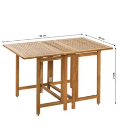 Dehner Balkonklapptisch Macao, Ca. B124/H74/T80 Cm -Gartenbedarf Geschäft 6712061 WE BG 001 DehnerBalkontischMacao