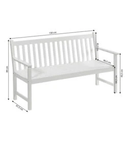 Dehner Bank Mykonos, 3-Sitzer -Gartenbedarf Geschäft 6713267 WE BG 001 BankMykonos3erWeiss