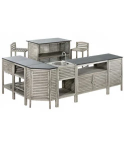 Dehner Barstuhl Southampton -Gartenbedarf Geschäft 6713390 WE FS 003 BarSouthamptonGrauNeu