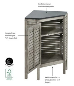 Dehner Eckschrank Southampton, Ca. B50/H90/T50 Cm -Gartenbedarf Geschäft 6713531 WE IG 001 EckschrankSouthamptonGrau