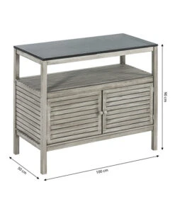 Dehner Doppelschrank Southampton, Ca. B100/H90/T50 Cm -Gartenbedarf Geschäft 6713705 WE BG 001 SchrankSouthampton100Grau