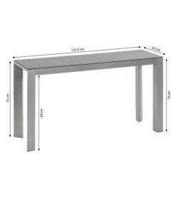 Dehner Balkontisch Chicago, Ca. B133,5/H75/T42 Cm -Gartenbedarf Geschäft 6734651 WE BG 001 BalkontischChicagoSchmalNE