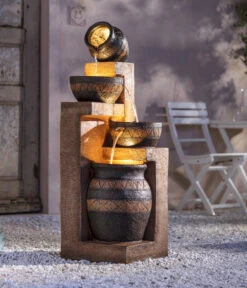 Dehner Polyresin-Gartenbrunnen Monterry, Ca. H117,5 Cm -Gartenbedarf Geschäft 6742472 WE MO 003 DehnerPolyresinGartenbrunnenMonterryNEU