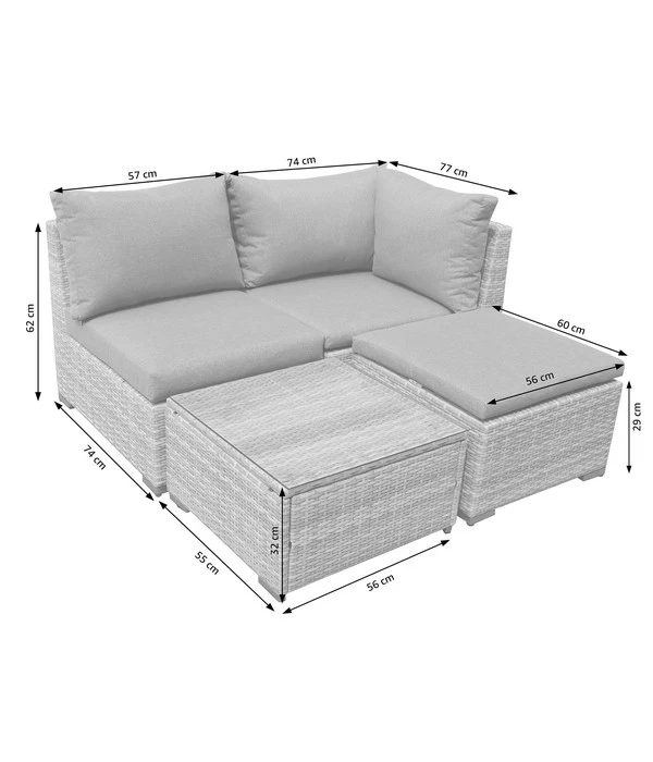 Dehner Balkonset Como, 4-teilig 10 Dehner Balkonset Como, 4-teilig – Bild 8