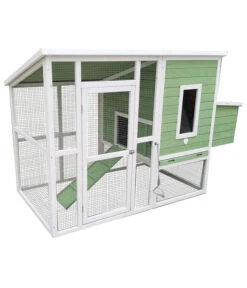 Dehner Hühnerstall Happy Farm Lotti, Hellgrün, Ca. B182/H119,5/T91 Cm
