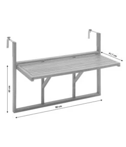 Dehner Balkonhängetisch, Ca. B90/H65/T41,7 Cm -Gartenbedarf Geschäft 6897748 WE BG 001 BalkonklapptischMacao