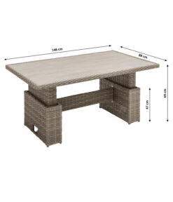 Dehner Geflechtlounge Bologna, 5-teilig -Gartenbedarf Geschäft 6903447 WE BG 004 LoungeBolognaNEU