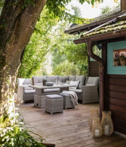 Dehner Geflechtlounge Bologna, 5-teilig -Gartenbedarf Geschäft 6903447 WE MO 001 LoungeBolognaNEU