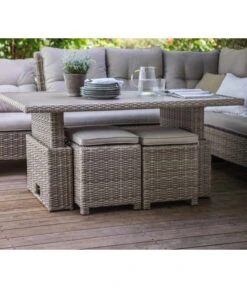 Dehner Geflechtlounge Bologna, 5-teilig -Gartenbedarf Geschäft 6903447 WE MO 002 LoungeBolognaNEU