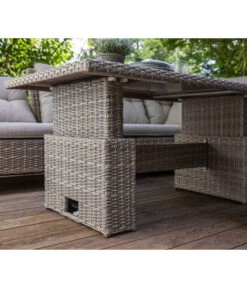 Dehner Geflechtlounge Bologna, 5-teilig -Gartenbedarf Geschäft 6903447 WE MO 003 LoungeBolognaNEU