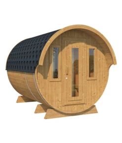 Gartenbedarf Geschäft 6 Wolff Finnhaus Saunafass 330 De Luxe Bausatz, Thermoholz, Ca. B235/H242/T330 Cm